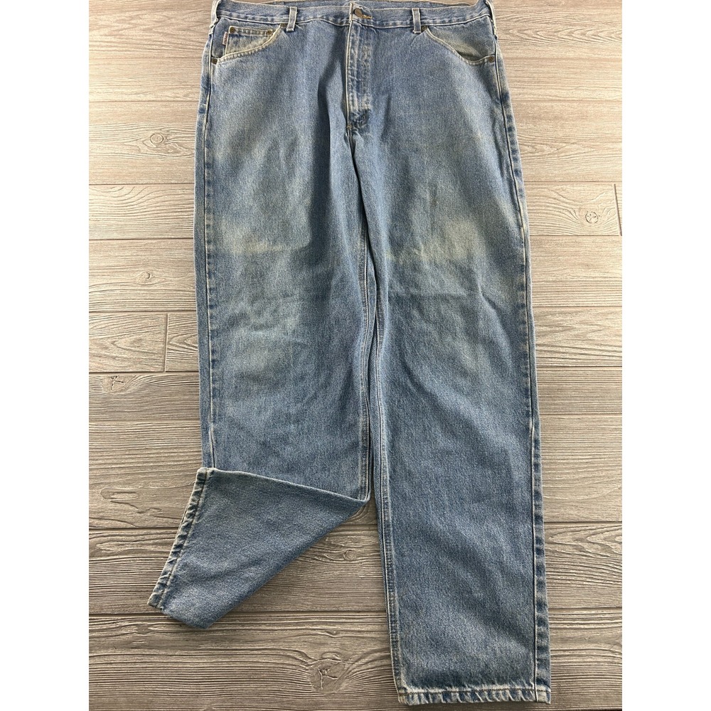 Carhartt Mens Denim Jeans Relaxed Fit Medium Wash 42X34 B17 STW Loose Blue